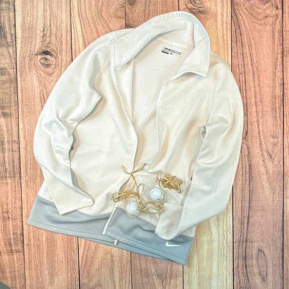 Nike Jackets & Blazers - Nike Golf White/Gray Therma Fit Jacket SP160610FVN, Size: L
